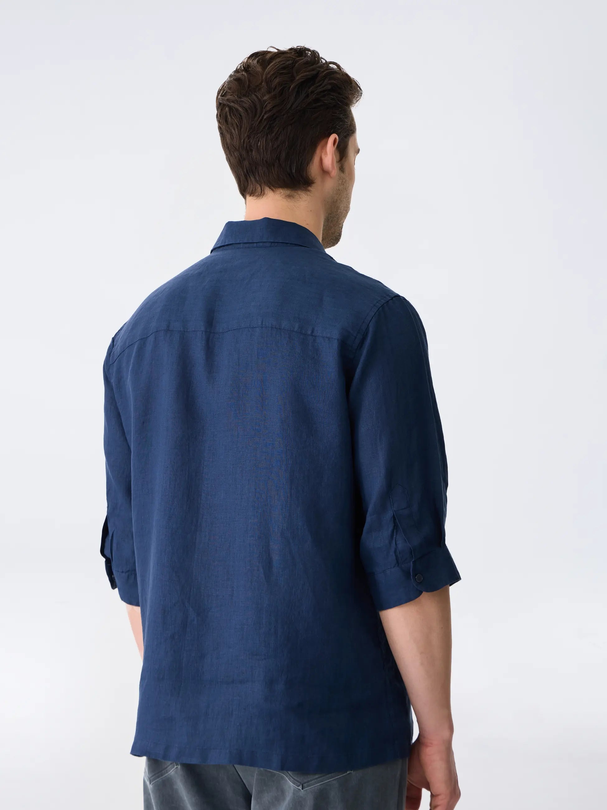 Isaora-The Linen Shirt 3/4-13-Milagron.com
