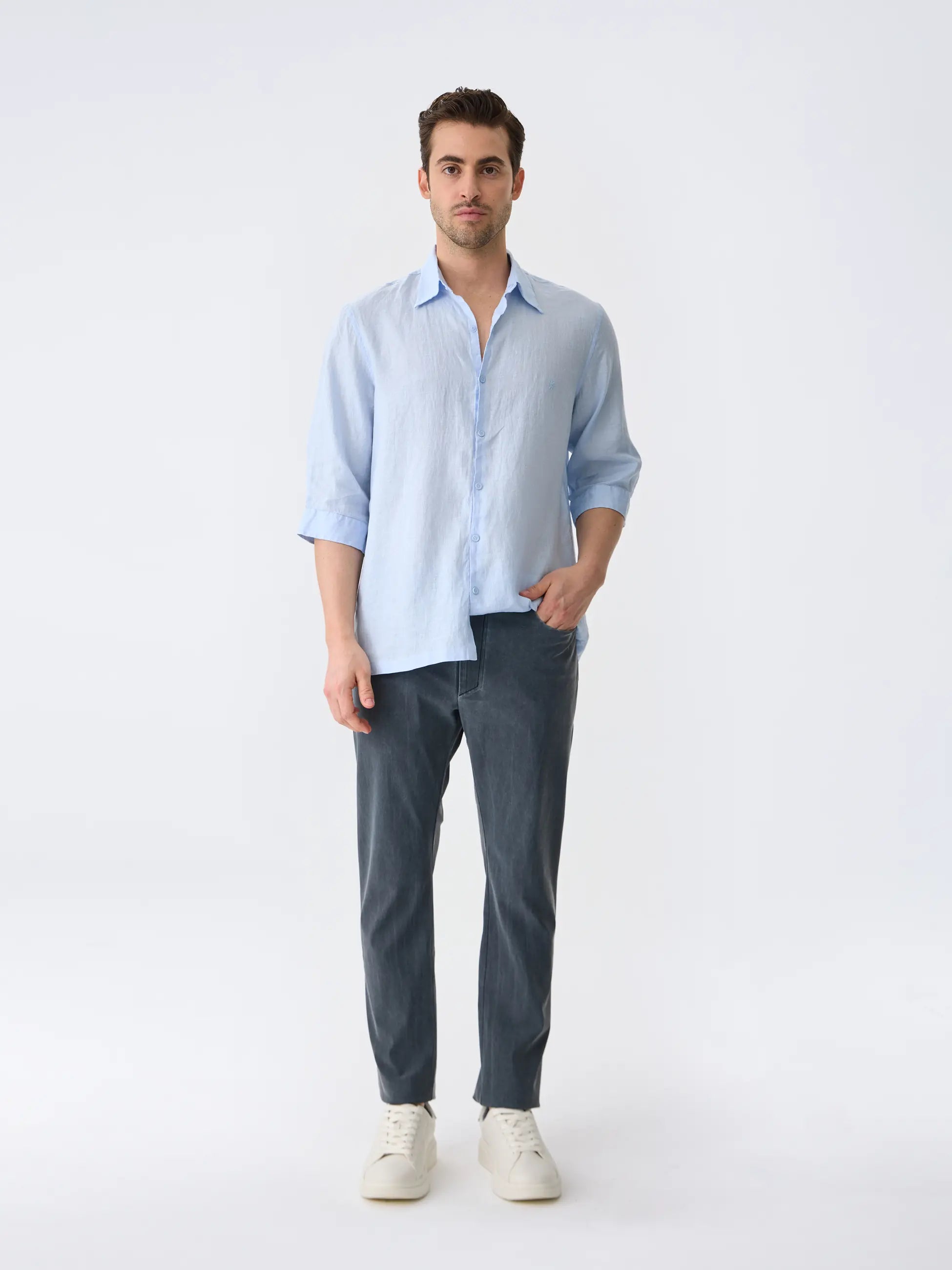 Isaora-The Linen Shirt 3/4-24-Milagron.com