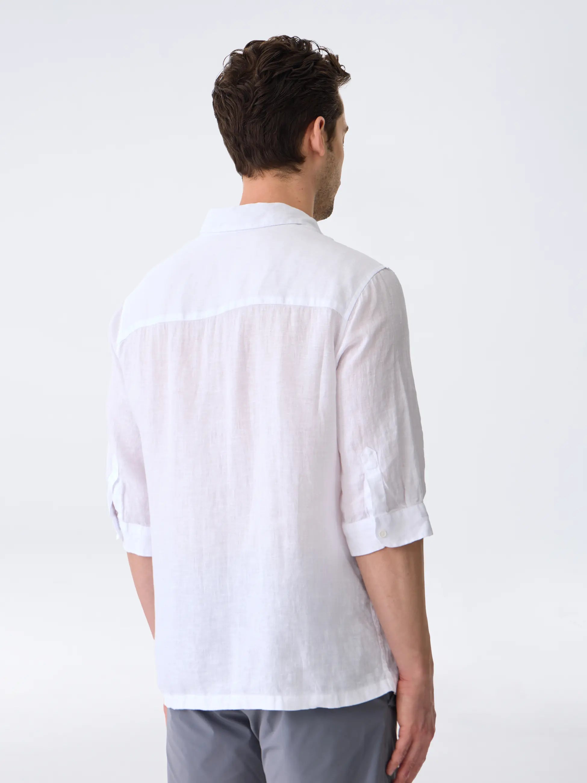 Isaora-The Linen Shirt 3/4-27-Milagron.com