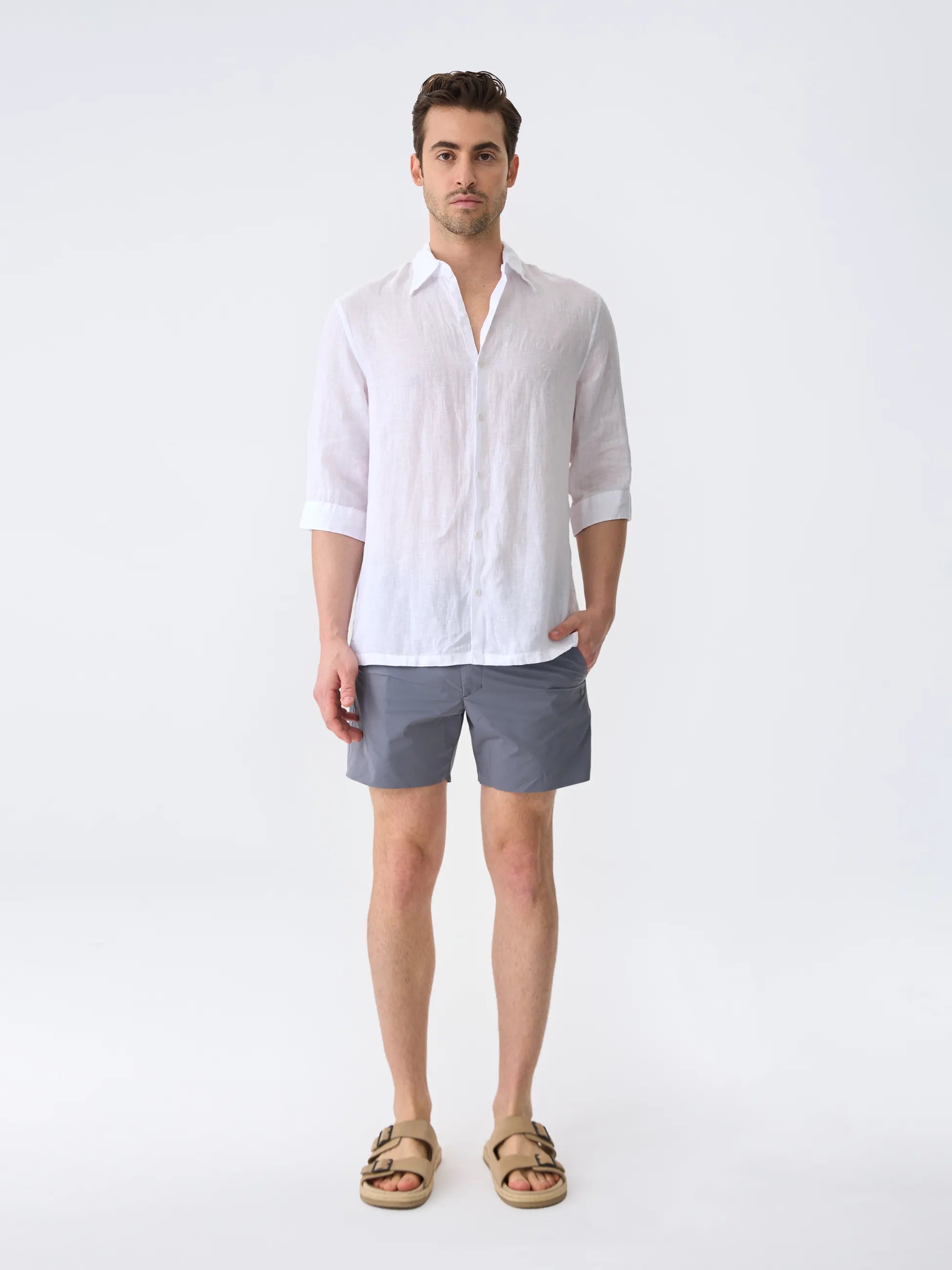 Isaora-The Linen Shirt 3/4-29-Milagron.com