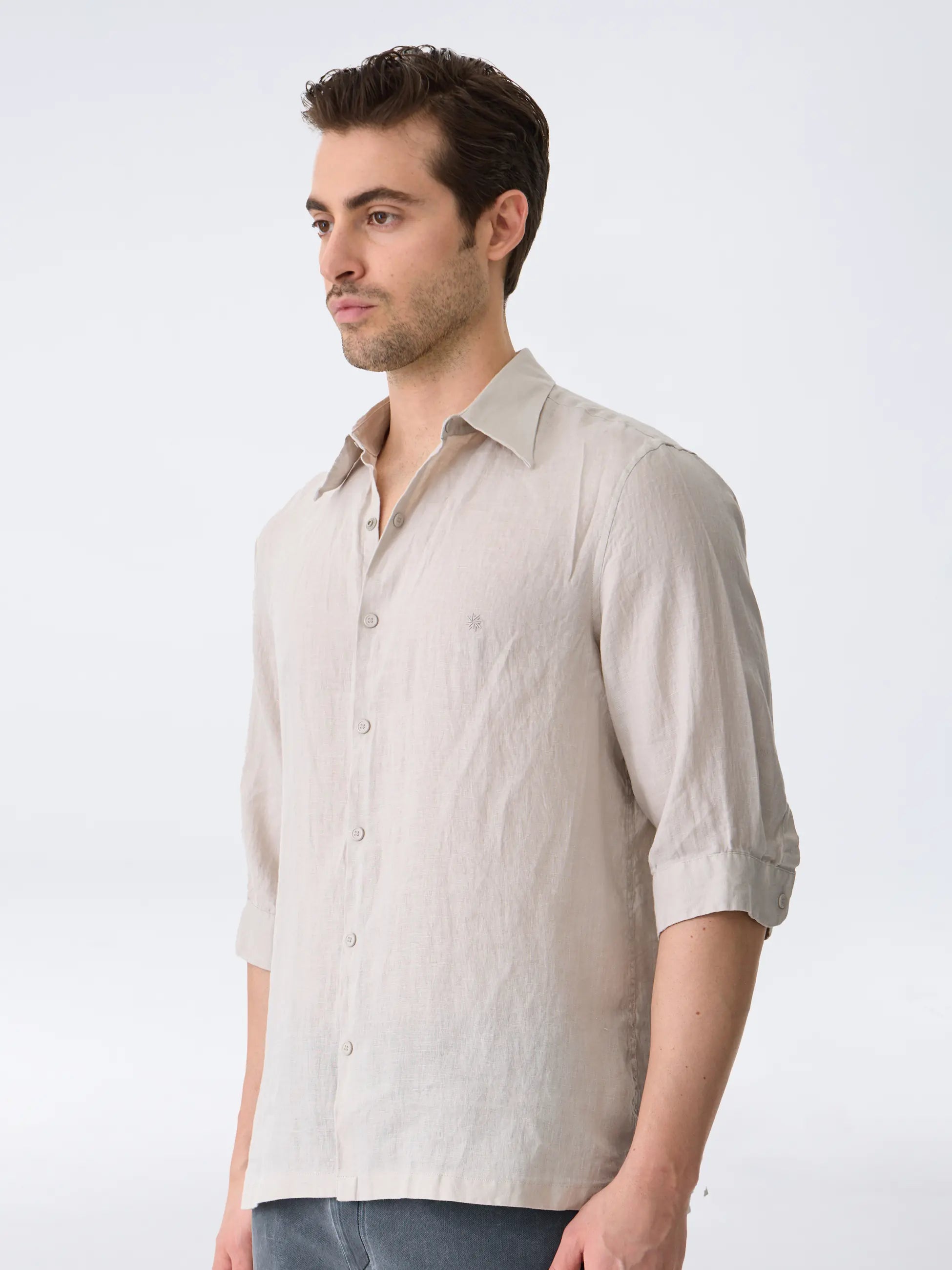 Isaora-The Linen Shirt 3/4-7-Milagron.com