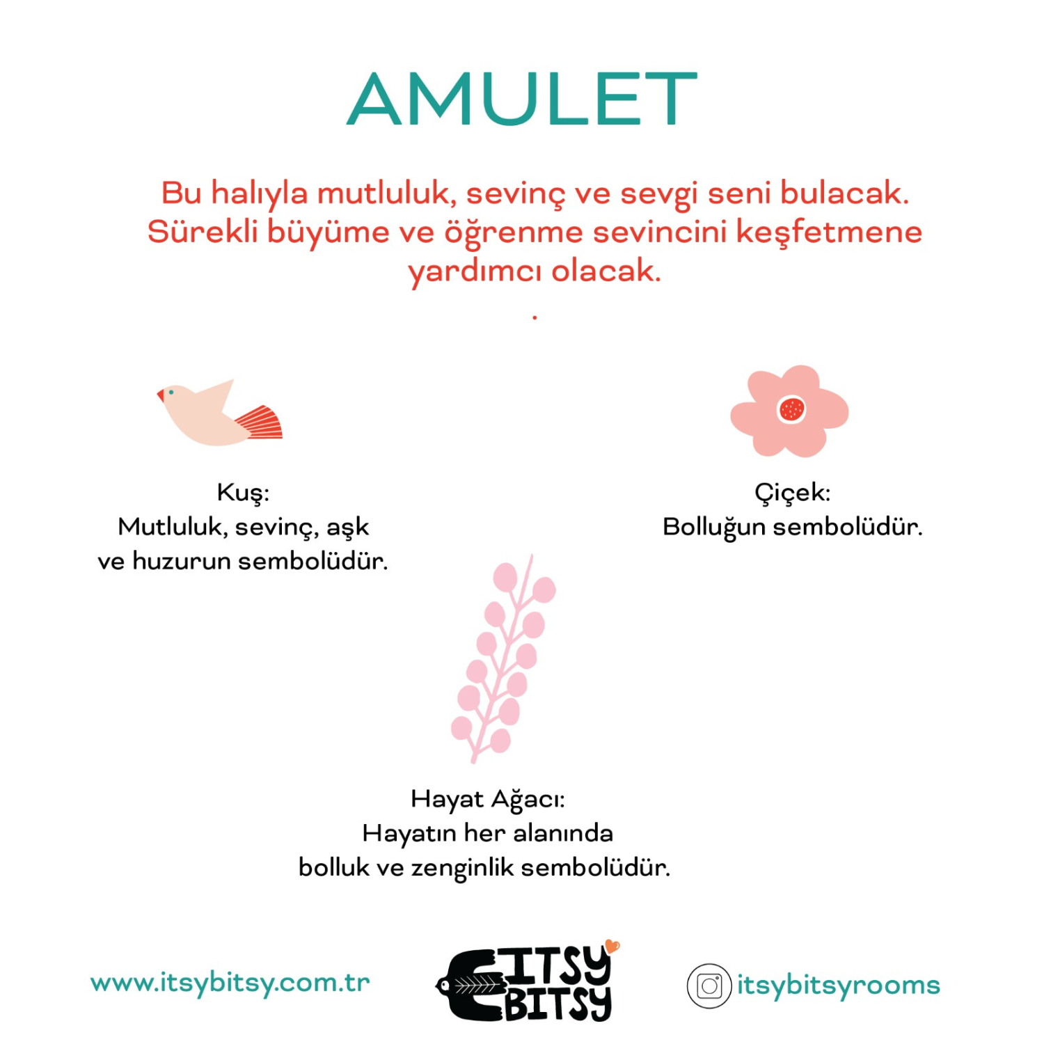 Amulet Bird Mint Yeşili Yıkanabilir Yuvarlak Çocuk Halısı - 120Cm