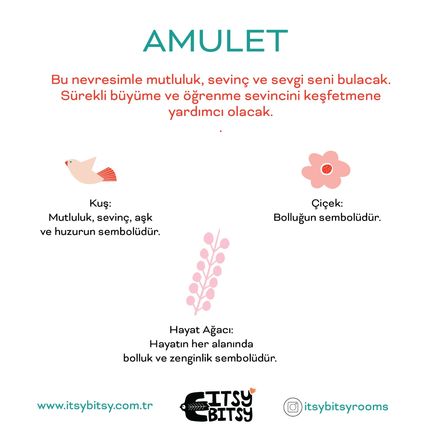 Amulet Çift Taraflı Pamuk Saten Pembe Bebek Nevresim Seti 100X150Cm
