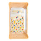 Amulet Çift Taraflı Pamuk Saten Sarı Bebek Nevresim Seti 100X150Cm