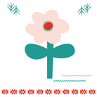 Big Flower Çift Taraflı Pamuk Saten Pembe Çocuk Nevresim Seti 140X200Cm