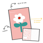 Big Flower Defter Ve Notluk Seti , Pembe