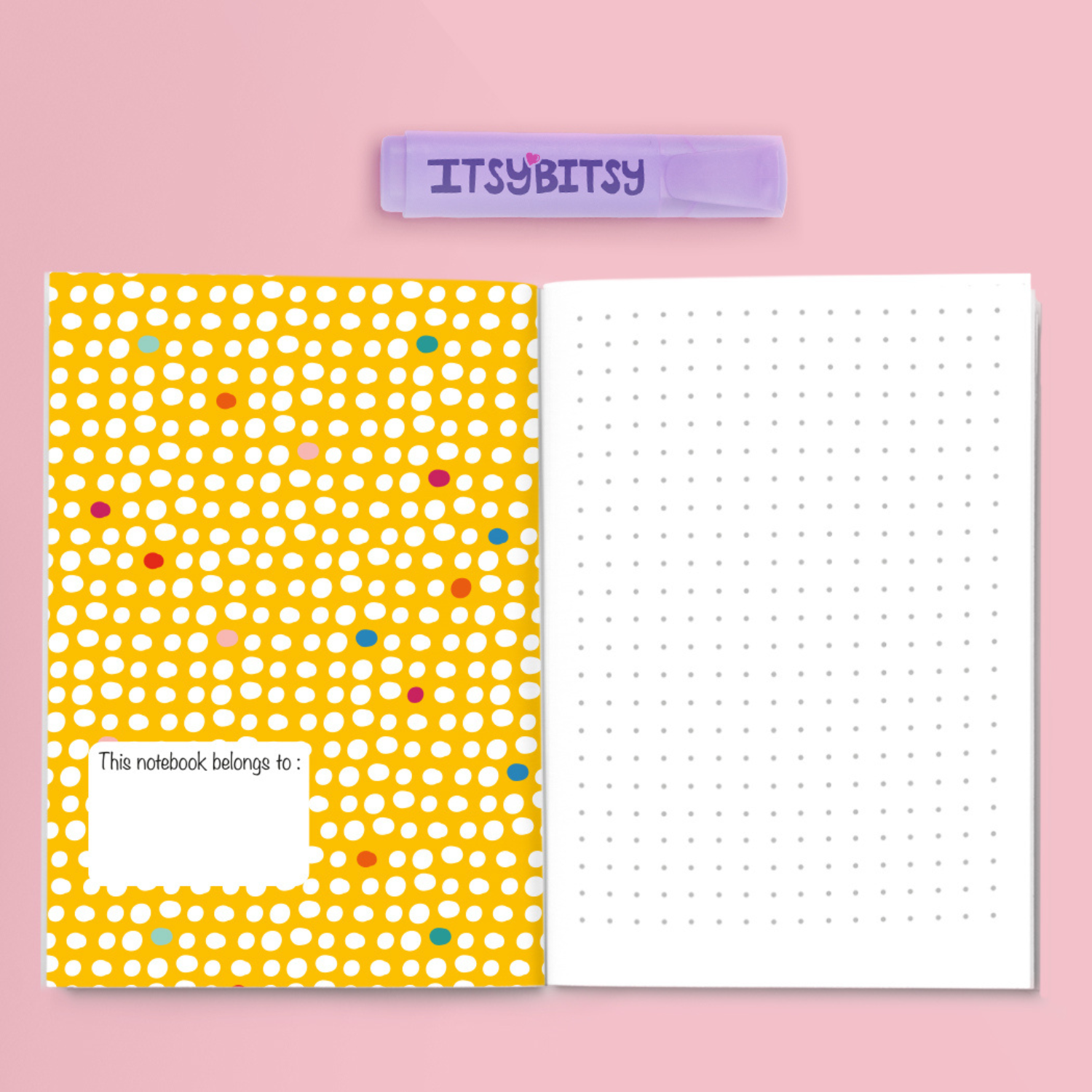 Big Flower Defter Ve Notluk Seti , Sarı