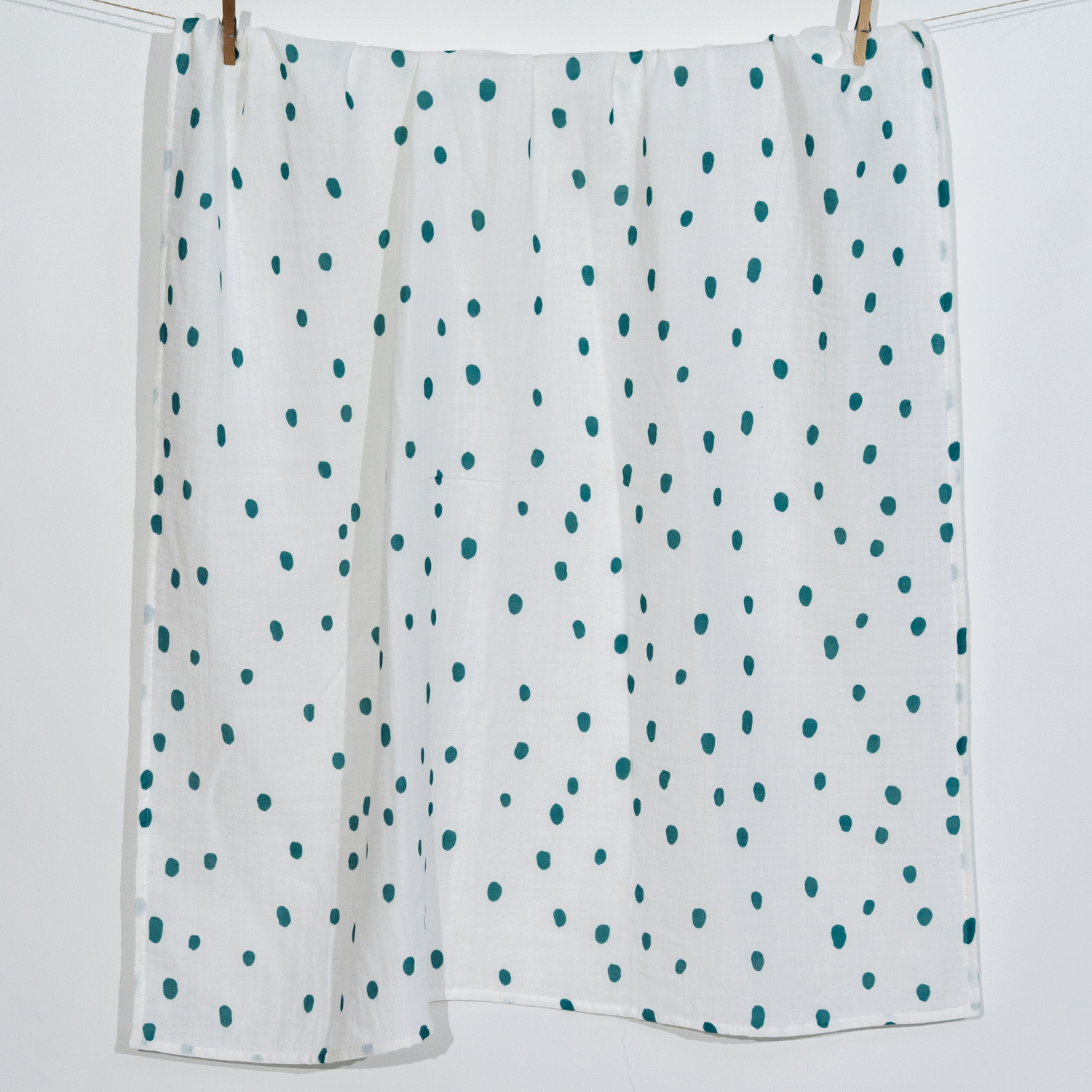 Bird Of Life Mint Dots Müslin Bebek Örtüsü - 70X70Cm