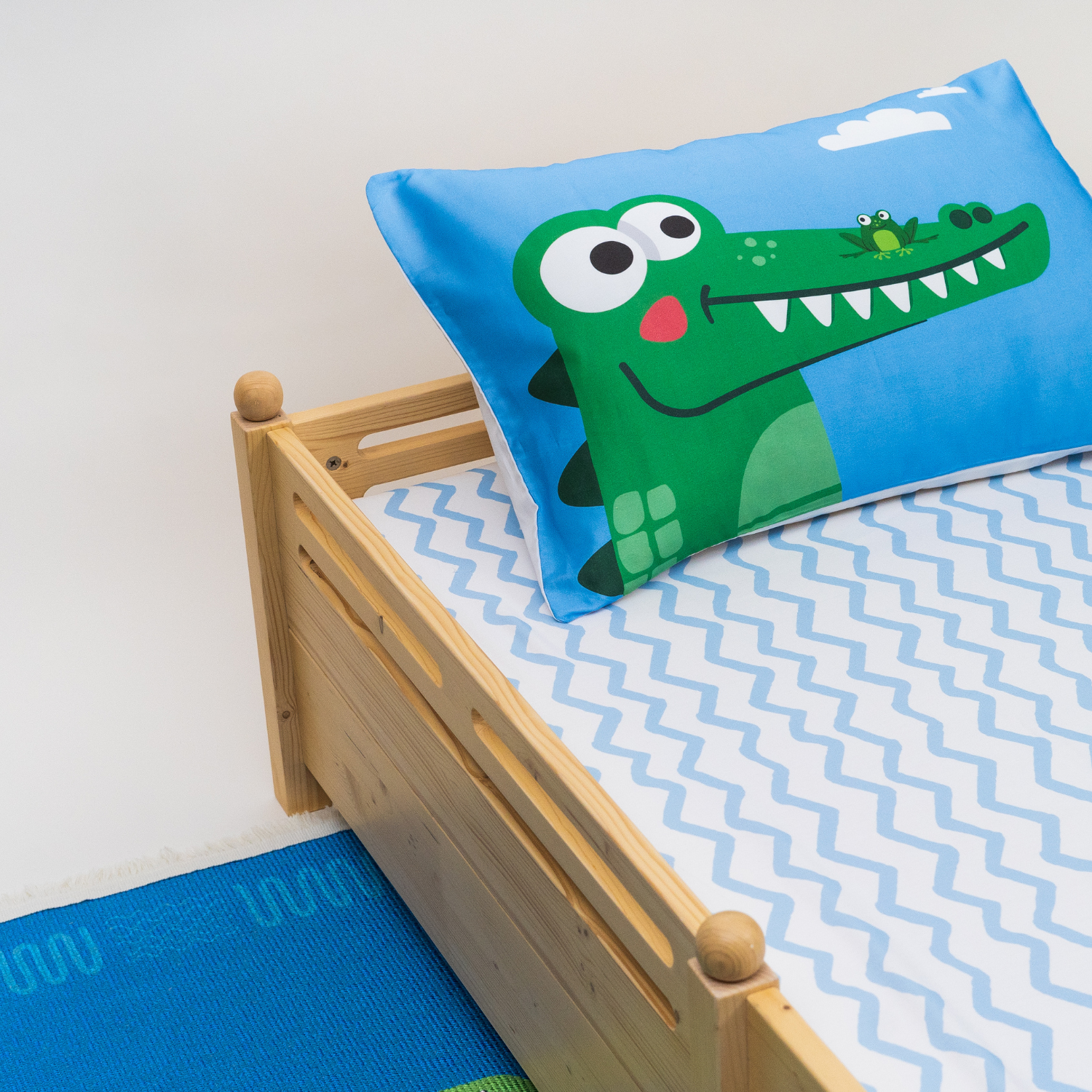 Croc-A-Dream Pamuk Saten Çok Renkli Çocuk Çarşaf Seti 90X190Cm