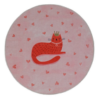 Kitty Of Queens Pembe Yıkanabilir Yuvarlak Çocuk Halısı - 120Cm