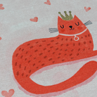 Kitty Of Queens Pembe Yıkanabilir Yuvarlak Çocuk Halısı - 120Cm