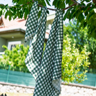 Petit Fleur Green Check Müslin Bebek Örtüsü - 100X100Cm