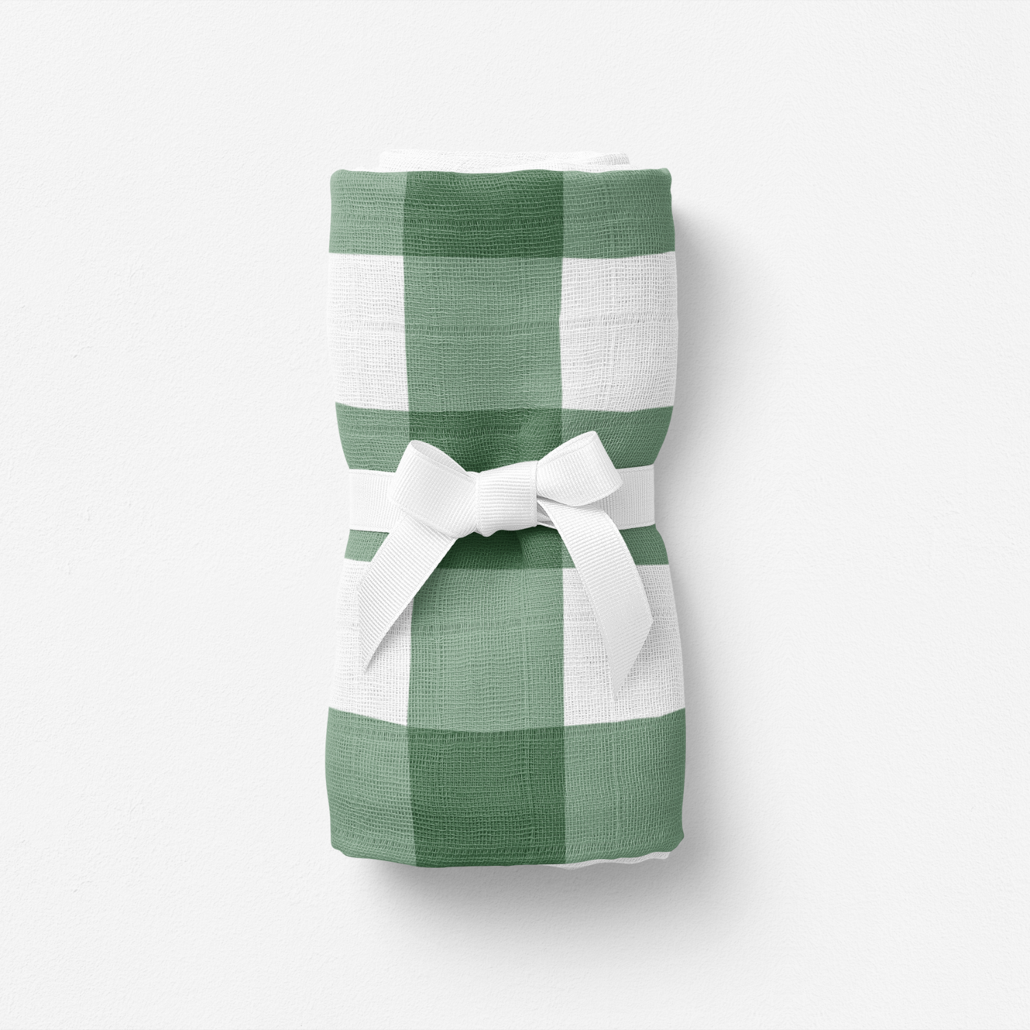 Petit Fleur Green Check Müslin Bebek Örtüsü - 70X70Cm