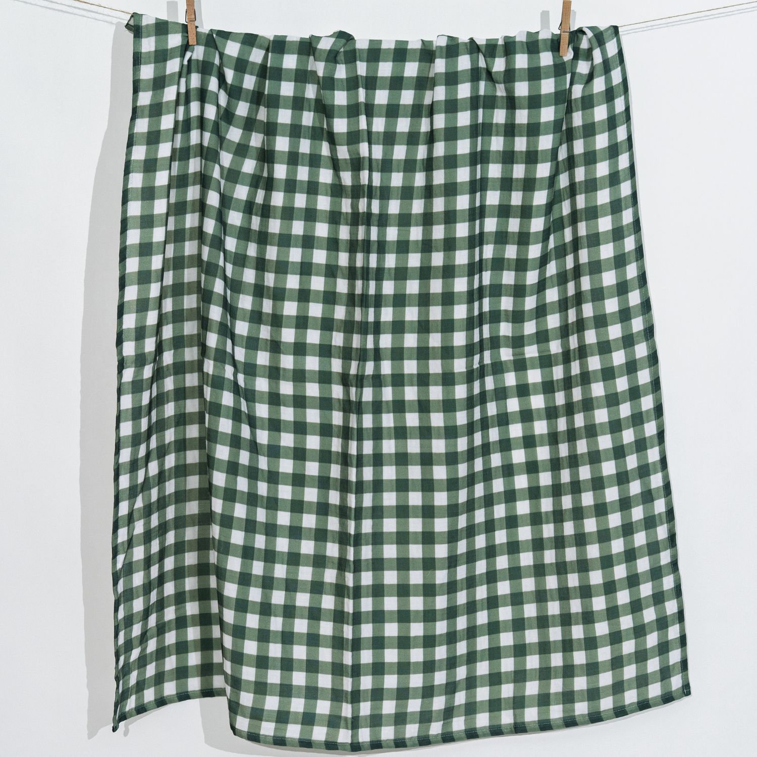 Petit Fleur Green Check Müslin Bebek Örtüsü - 70X70Cm
