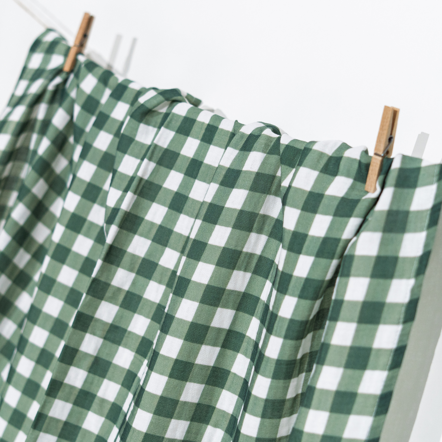 Petit Fleur Green Check Müslin Bebek Örtüsü - 70X70Cm