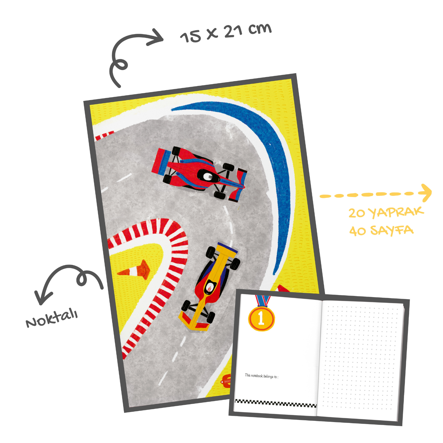 Ready Steady Go Defter Ve Notluk Seti , Çok Renkli