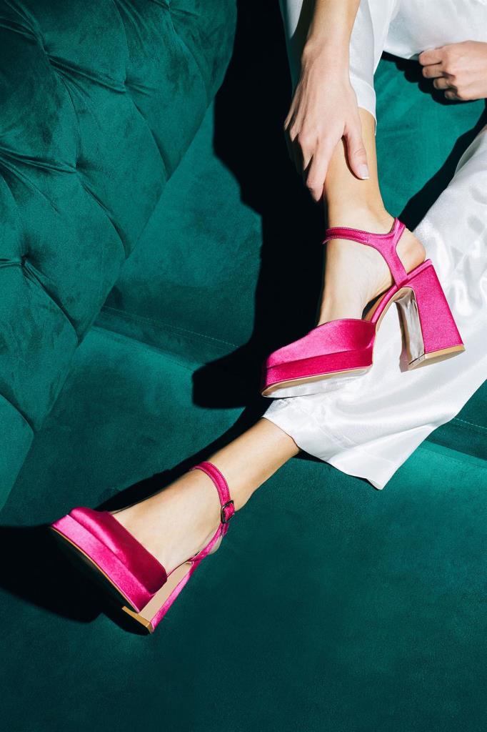 Babs Saten 10 Cm Platform Topuklu Ayakkabı
