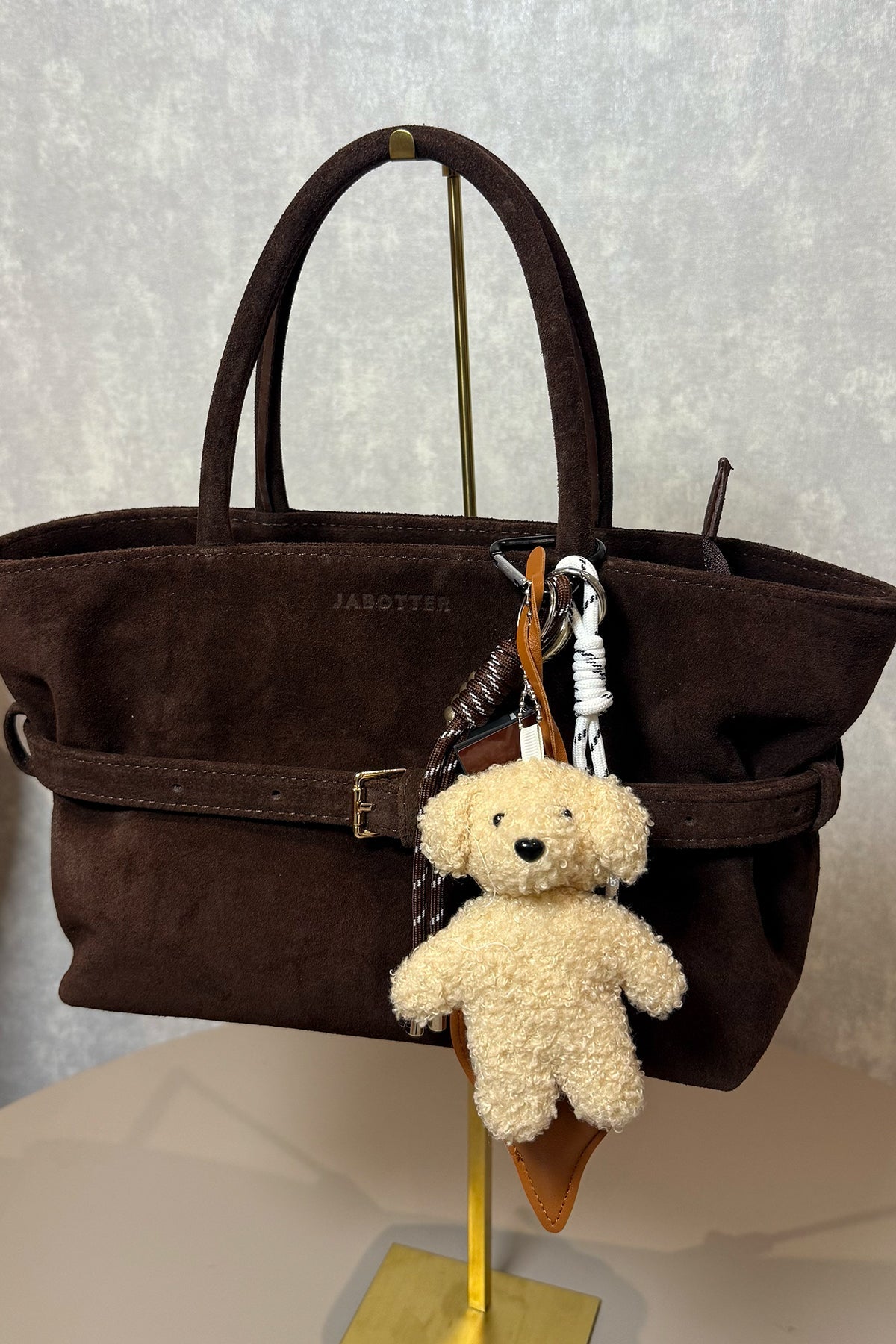 Beige Teddy Bear Çanta Charm
