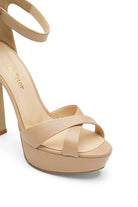 Cross Deri 14 Cm Platform Topuklu Ayakkabı