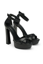 Cross Deri 14 Cm Platform Topuklu Ayakkabı