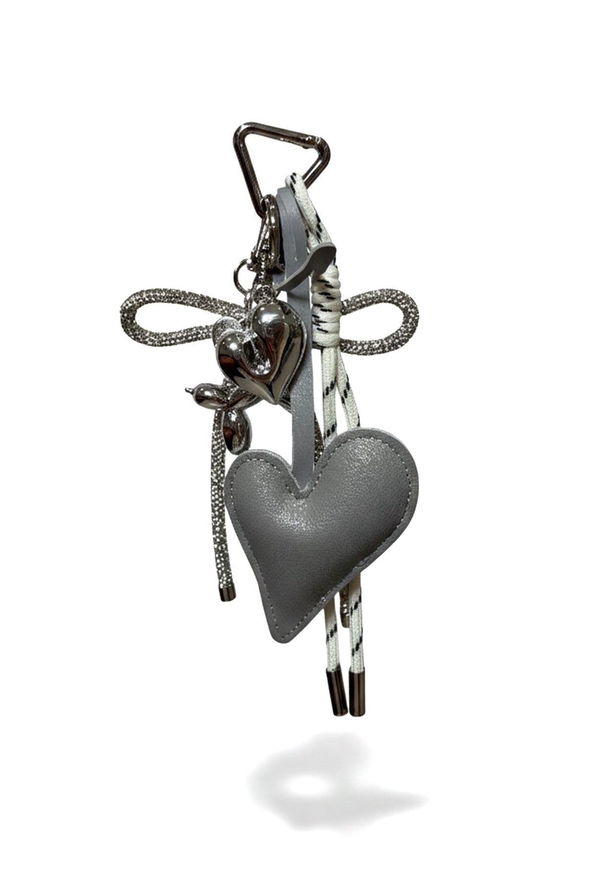 Grey Heart Çanta Charm