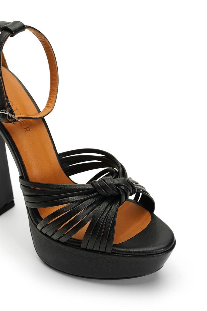 Gwen Deri 14 Cm Platform Topuklu Ayakkabı