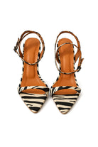 Savanna Zebra Desen 10 Cm Topuklu Ayakkabı
