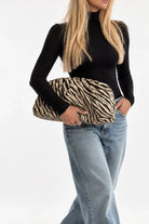 Jabobag Clutch Zebra Desen El Çantası