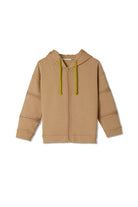 JayJayJumpie-3'ü Bir Arada Dönüşebilir Hoodie Çıkarılabilir Dirsek Parçalı Kapüşonlu Çocuk Sweatshirt | Bej-Sweatshirts & Hoodies-2-Milagron.com