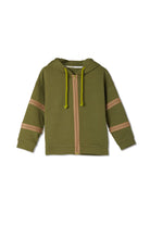 JayJayJumpie-3'ü Bir Arada Dönüşebilir Hoodie Çıkarılabilir Dirsek Parçalı Kapüşonlu Çocuk Sweatshirt | Haki-Sweatshirts & Hoodies-1-Milagron.com