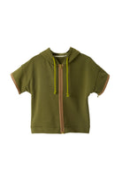 JayJayJumpie-3'ü Bir Arada Dönüşebilir Hoodie Çıkarılabilir Dirsek Parçalı Kapüşonlu Çocuk Sweatshirt | Haki-Sweatshirts & Hoodies-3-Milagron.com