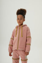 JayJayJumpie-3'ü Bir Arada Dönüşebilir Hoodie Çıkarılabilir Dirsek Parçalı Kapüşonlu Çocuk Sweatshirt | Pembe-Sweatshirts & Hoodies-7-Milagron.com