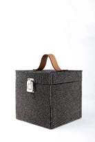 Jeloux-Black Crystal Akrilik Kristal Taşlı Makyaj Çantası 15cm X 15cm X 15cm-El Çantası-2-Milagron.com