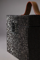 Jeloux-Black Crystal Akrilik Kristal Taşlı Makyaj Çantası 15cm X 15cm X 15cm-El Çantası-4-Milagron.com