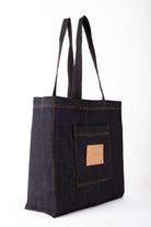 Jeloux-Denim Dark Blue Kot Omuz Çantası 54cm X 46cm X 15cm-Omuz Çantası-2-Milagron.com
