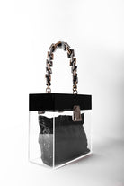 Jeloux-Lava Akrilik Şeffaf Tasarım Makyaj Çantası 20cm X 10cm X 20cm-El Çantası-2-Milagron.com