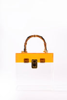 Jeloux-Sapphire Bamboo Akrilik Şeffaf Tasarım Makyaj Çantası 20cm X 10cm X 20cm-El Çantası-3-Milagron.com