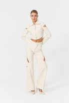 Jendue-Chaby Cut Out Pants-Kot Pantolon-1-Milagron.com