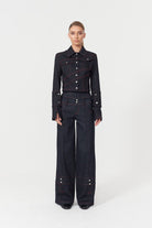 Jendue-Davidson Jacket With Cross Sewed Detail-Ceket-1-Milagron.com