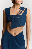 Jendue-Endless Line Denim Crop-Crop Top-1-Milagron.com
