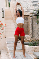 Jerf-Aruba Toparlayıcı Mini Şort Kırmızı-Tayt-1-Milagron.com