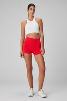 Jerf-Aruba Toparlayıcı Mini Şort Kırmızı-Tayt-3-Milagron.com