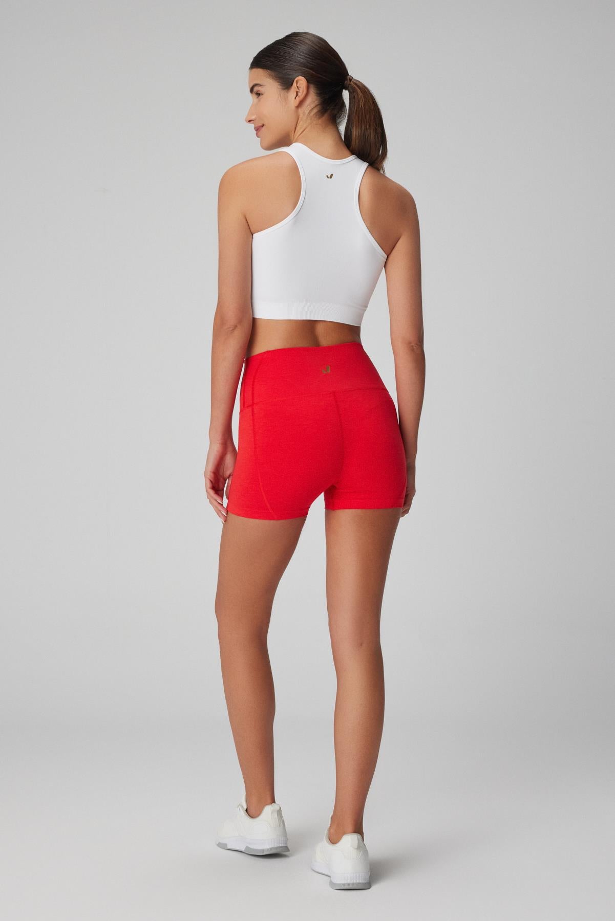 Jerf-Aruba Toparlayıcı Mini Şort Kırmızı-Tayt-4-Milagron.com