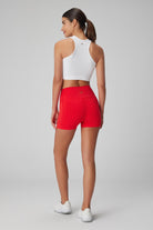 Jerf-Aruba Toparlayıcı Mini Şort Kırmızı-Tayt-4-Milagron.com