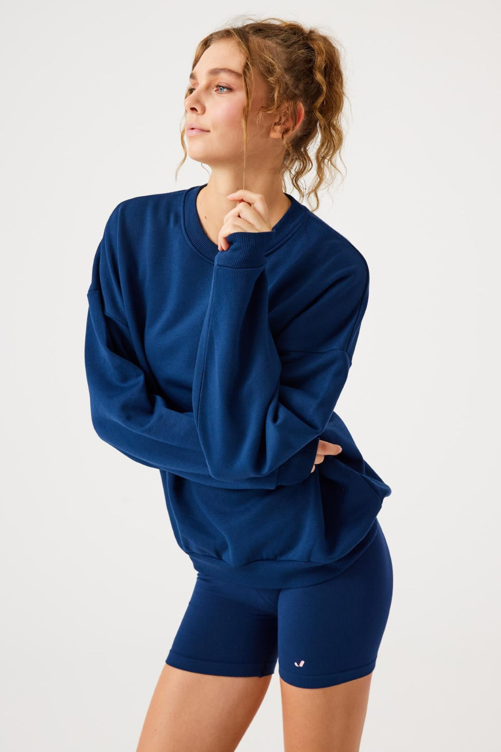 Jerf-Aura 7cm Modal Kısa Şort Lacivert-Tayt-1-Milagron.com