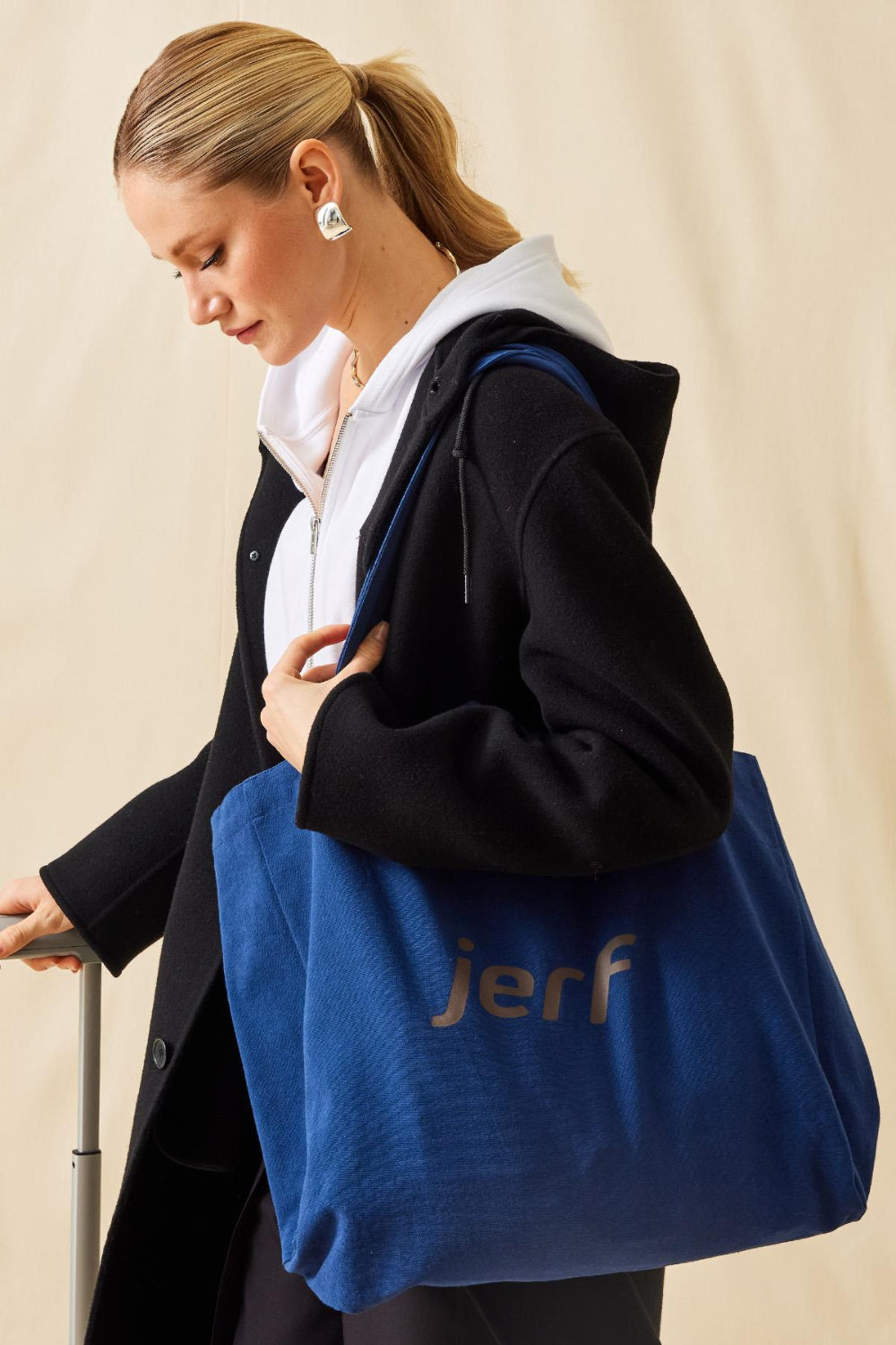 Jerf-Aura Aktif Yaşam Kanvas Çanta Lacivert-Omuz Çantası-1-Milagron.com