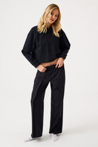 Jerf-Aura Casual Hoodie Siyah-Sweatshirts & Hoodies-3-Milagron.com