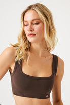Jerf-Aura Çift Katlı Modal Bra Koyu Kahve-Spor Sütyeni-1-Milagron.com