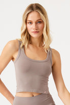 Jerf-Aura Kısa Boy Soft Atlet Açık Kahve-Spor Üstü-1-Milagron.com