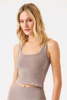 Jerf-Aura Kısa Boy Soft Atlet Açık Kahve-Spor Üstü-2-Milagron.com